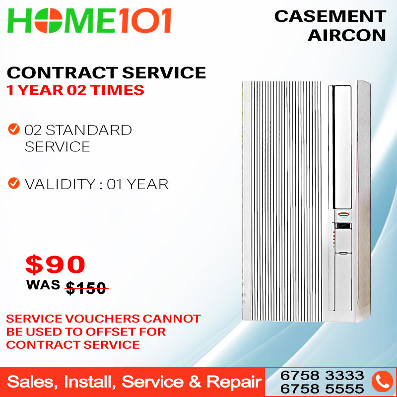 Casement Aircon Contract Servicing - 2x Standard Servicing