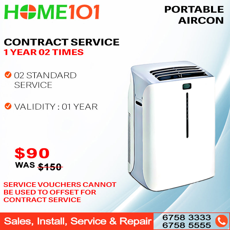 Portable Aircon Contract Servicing - 2x Standard Servicing