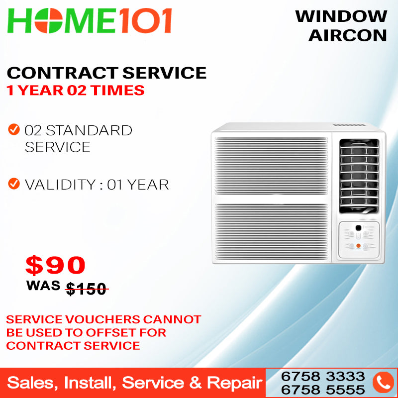 Window Aircon Contract Servicing - 2x Standard Servicing