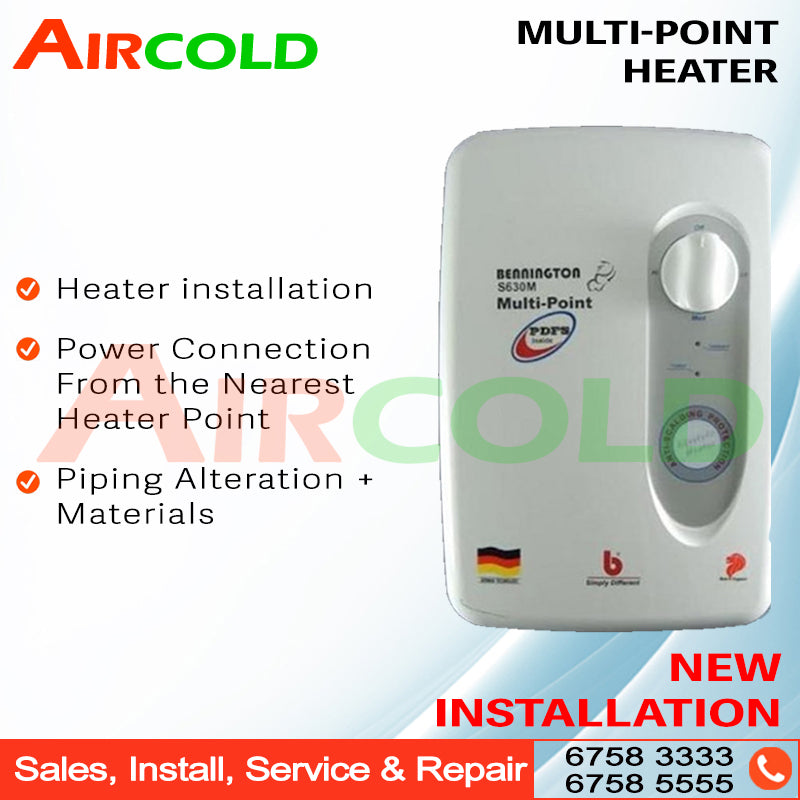 Multi-Point Instant Heater New Installation