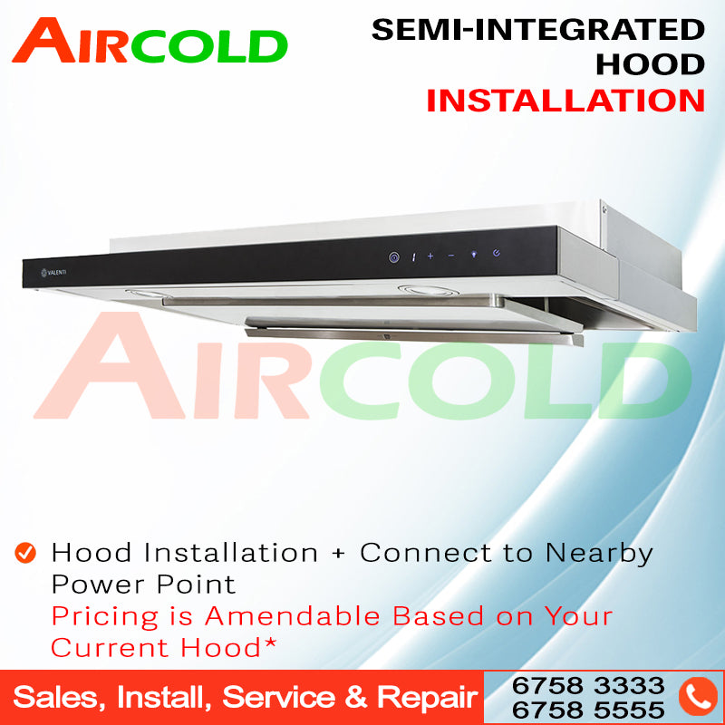 Semi-Integrated Hood Installation